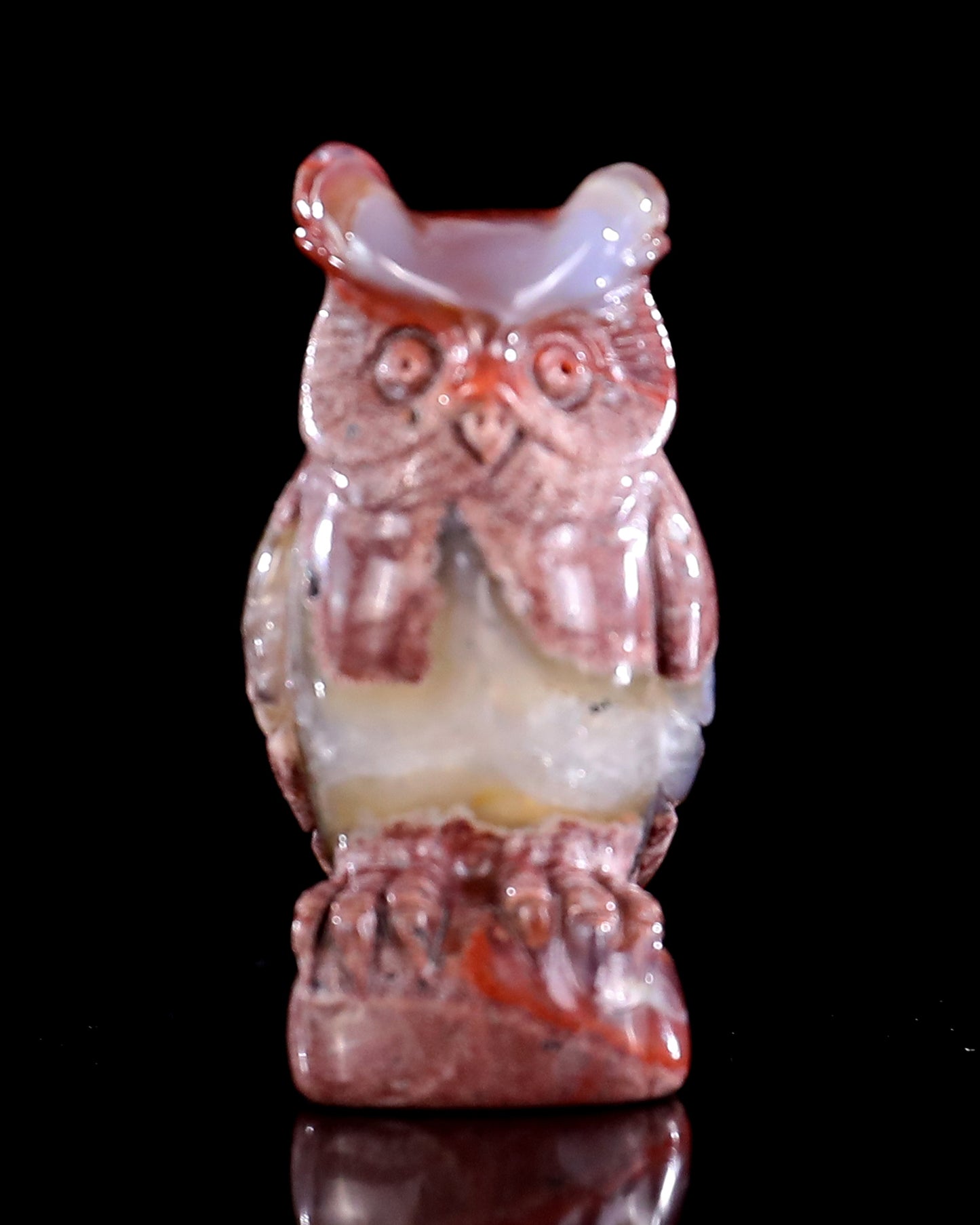 Hand Carved Crystal Owl Sculpture Dedicated Link For Checkout