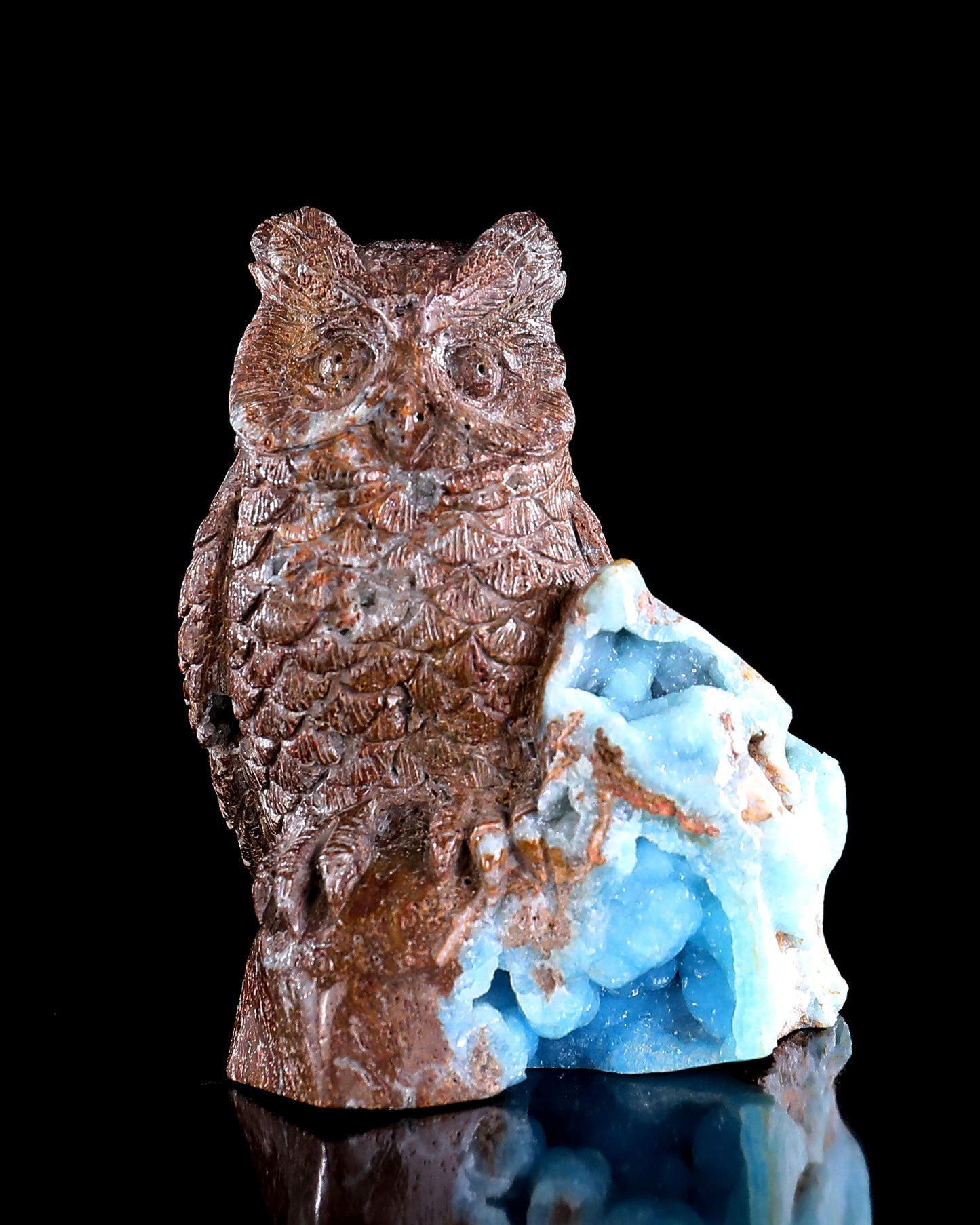 Hand Carved Crystal Owl Sculpture Dedicated Link For Checkout