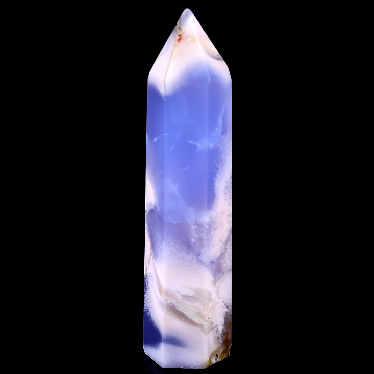 150mm Blue Chalcedony Hand Carved Crystal Point Crystallumi
