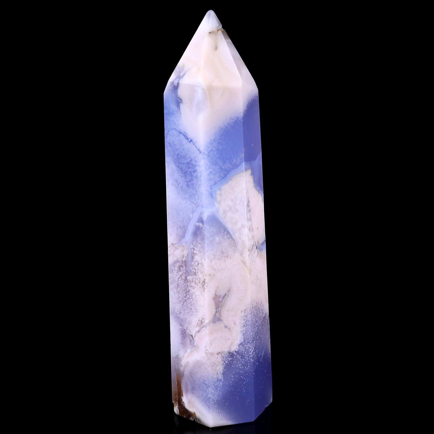 150mm Blue Chalcedony Hand Carved Crystal Point Crystallumi