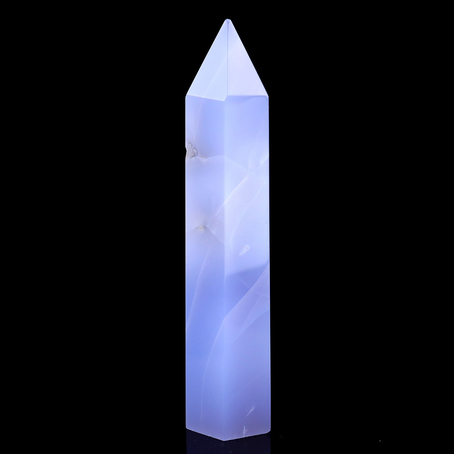 160mm Blue Chalcedony Hand Carved Crystal Point Crystallumi