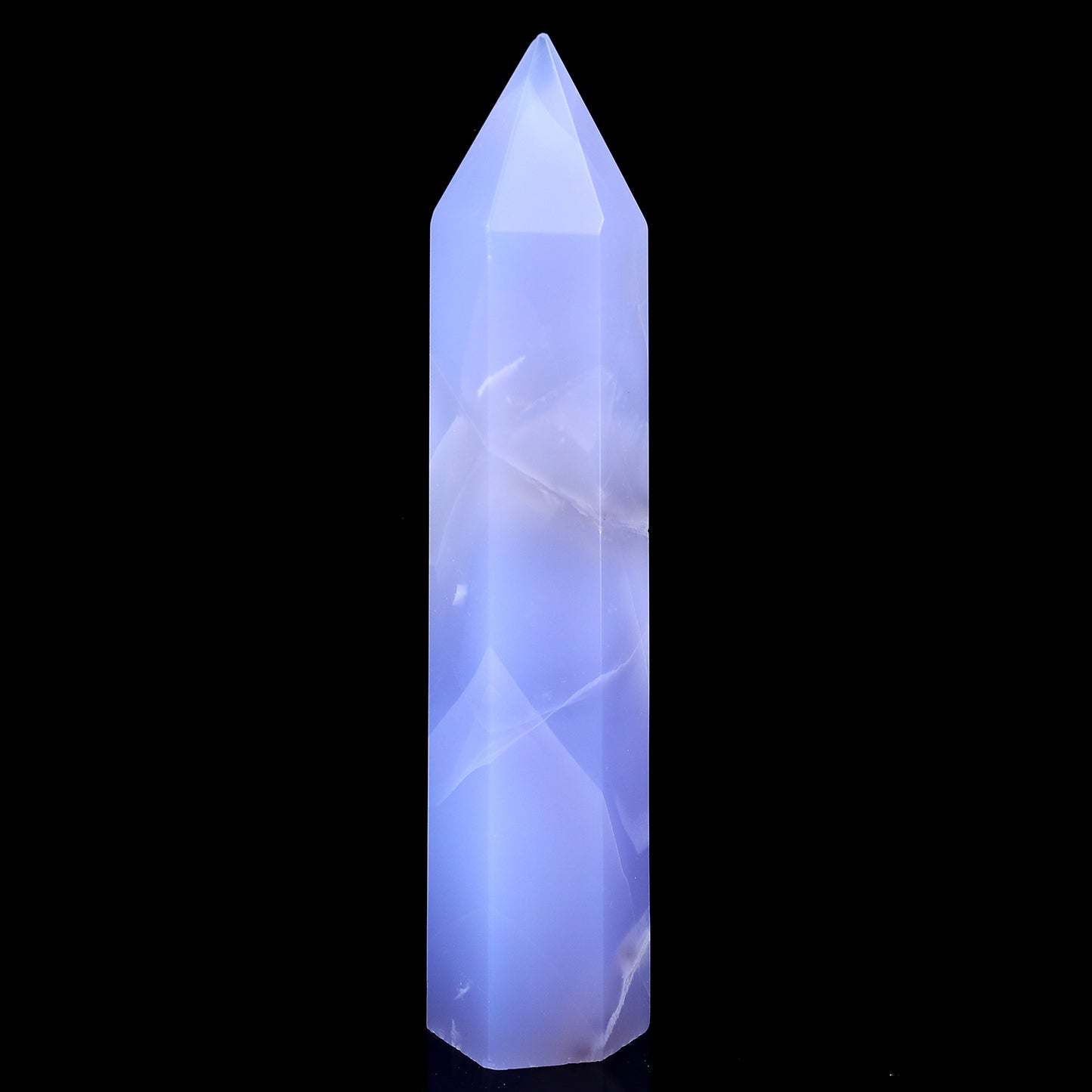160mm Blue Chalcedony Hand Carved Crystal Point Crystallumi