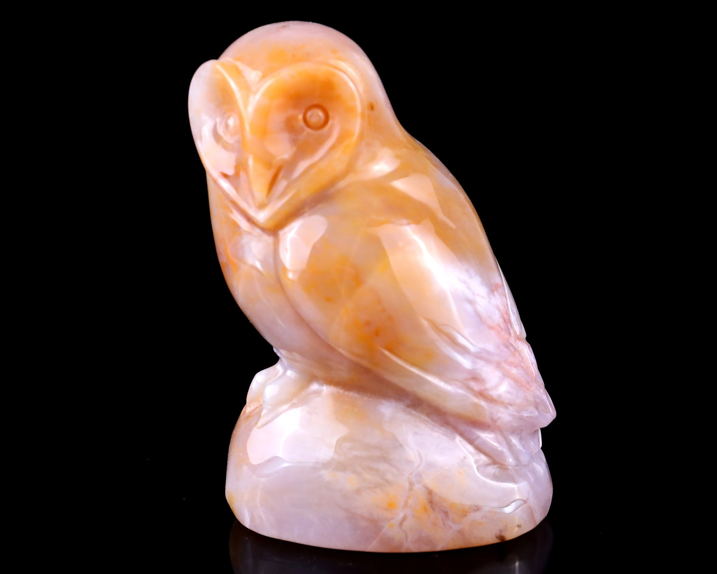 Hand Carved Crystal Owl Sculpture Dedicated Link For Checkout