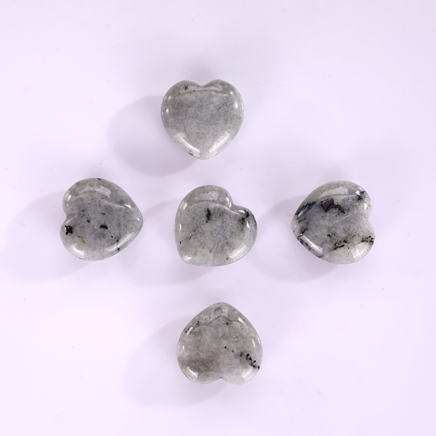 Natural Labradorite Hand Carved Crystal Heart