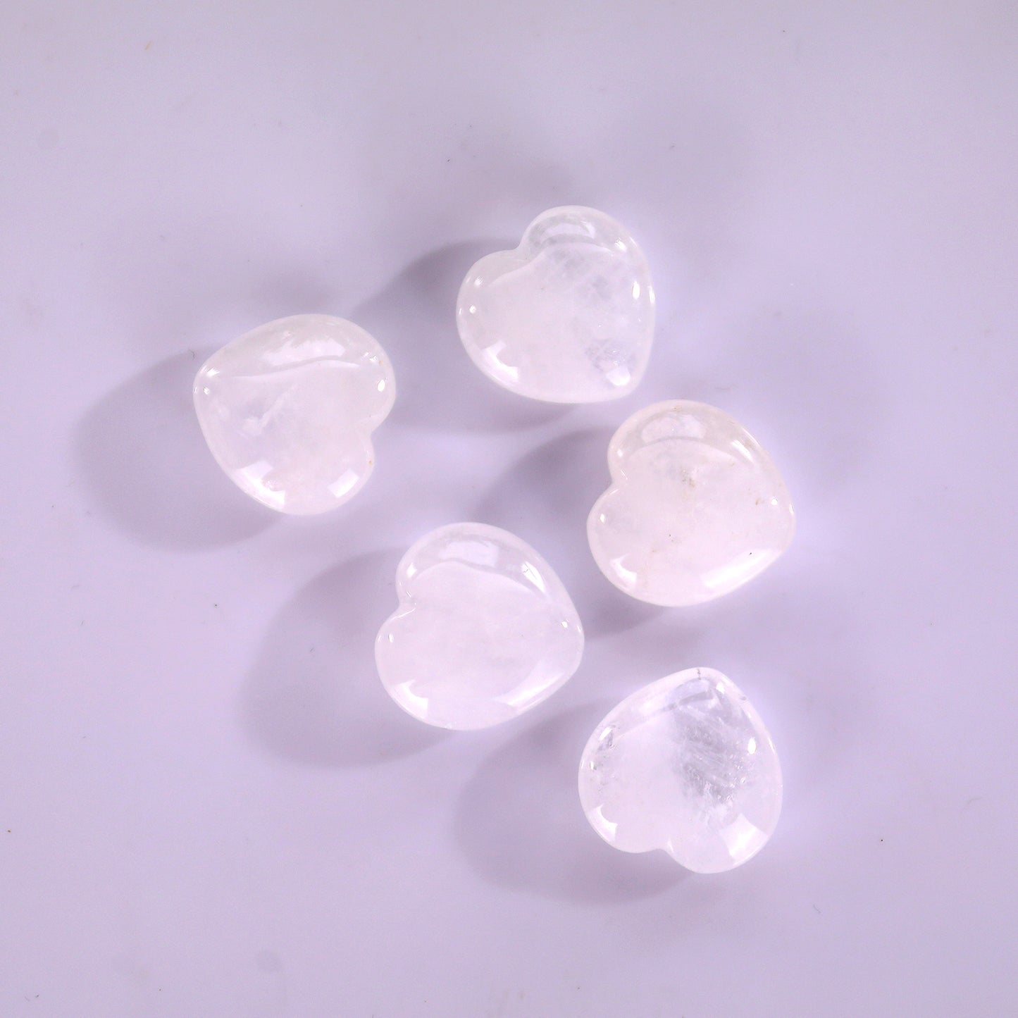 Natural Angolan Quartz Rock Hand Carved Crystal Heart