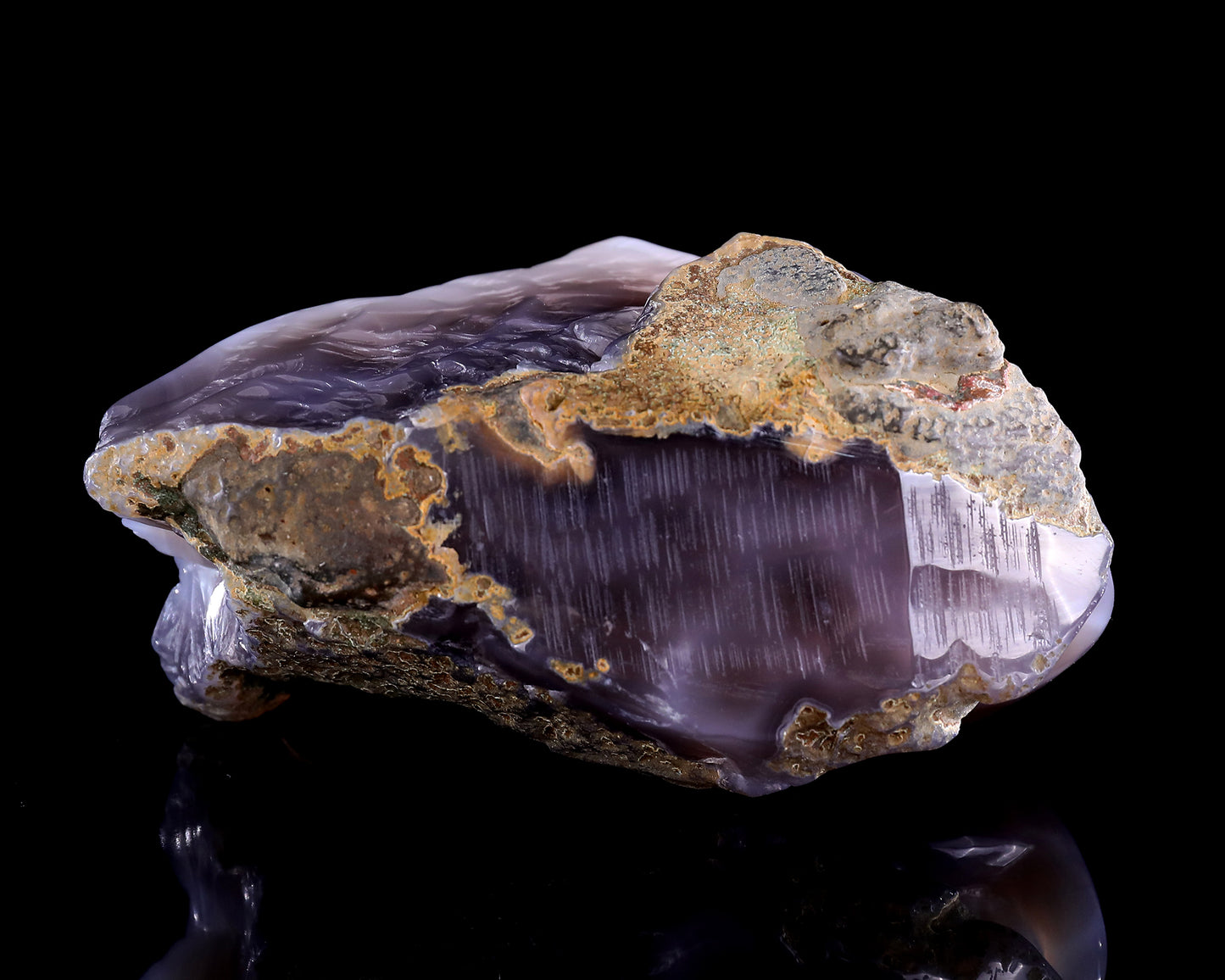 6.4" Geode Agate Hand Carved Crystal Leopard Sculpture