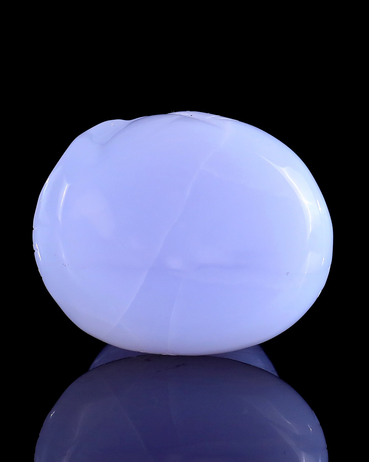 2.4" Blue Chalcedony Hand Carved Crystal Baby Snake Sculpture