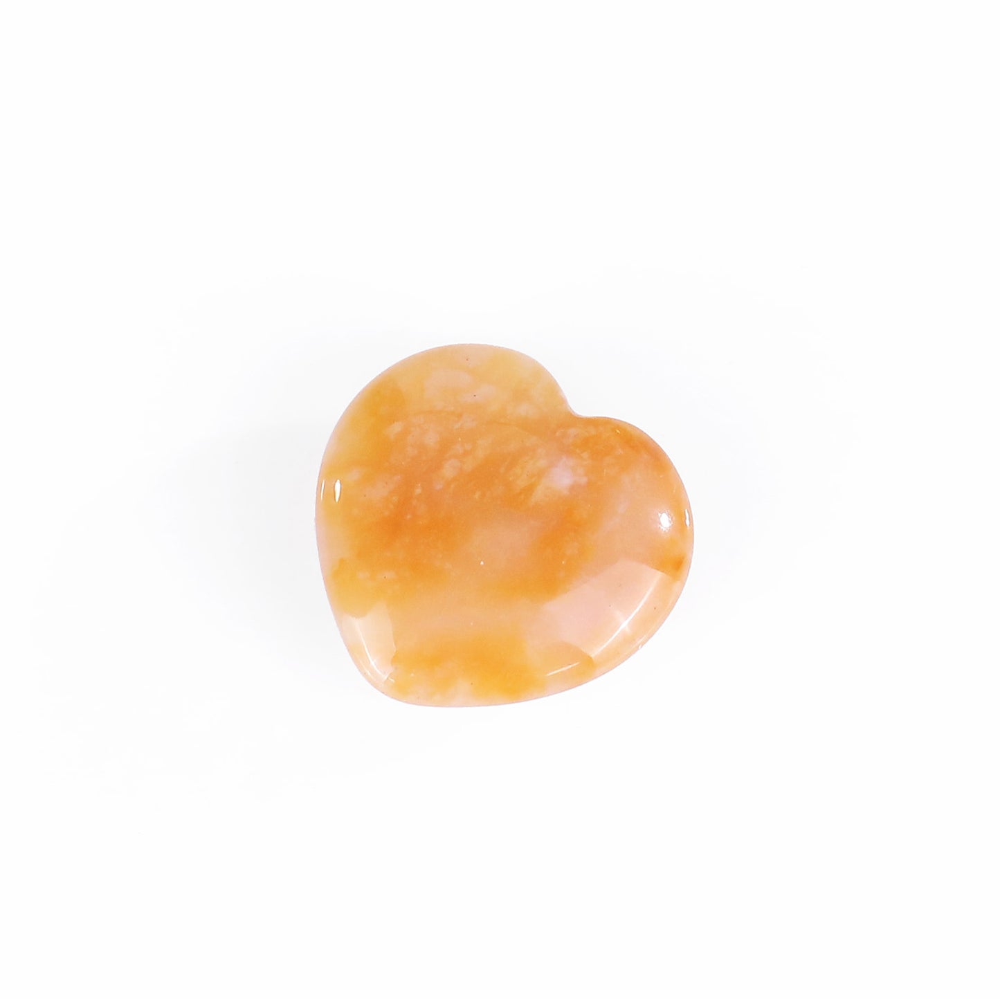 Natural Chalcedony Hand Carved Crystal Heart