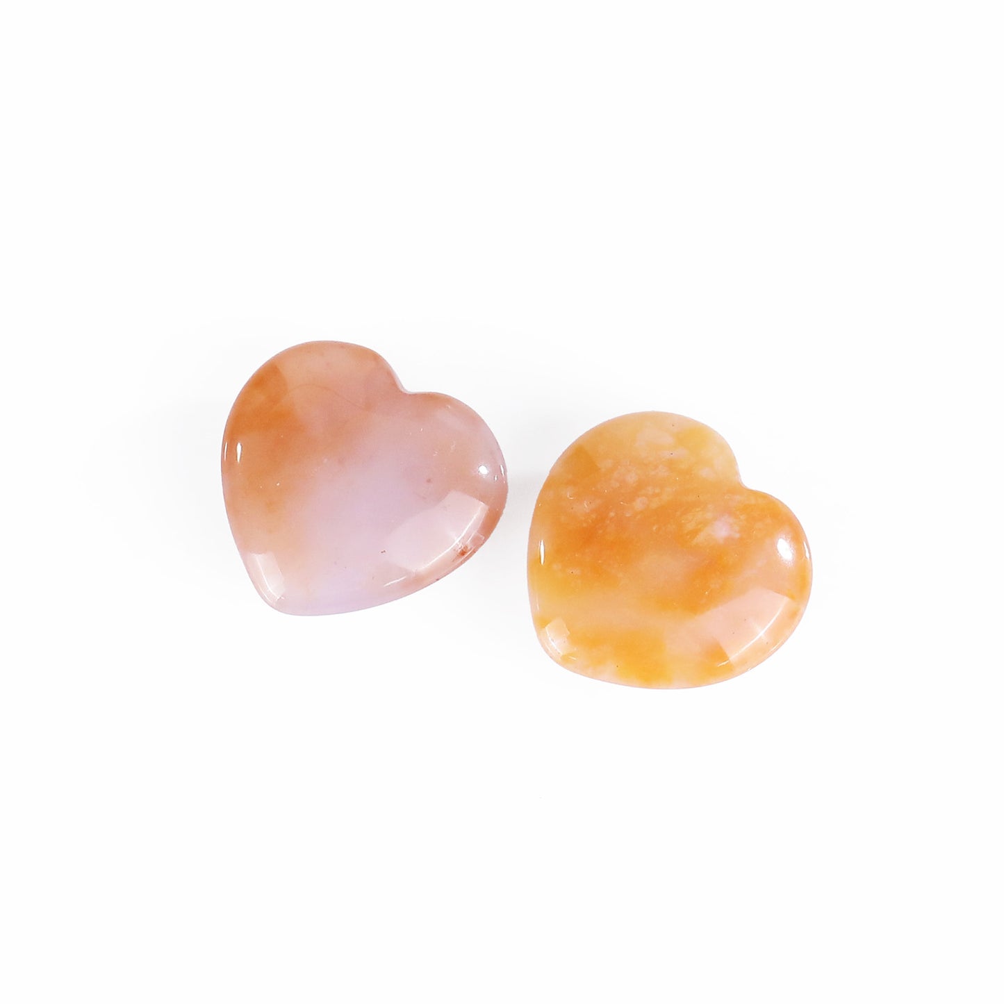 Natural Chalcedony Hand Carved Crystal Heart