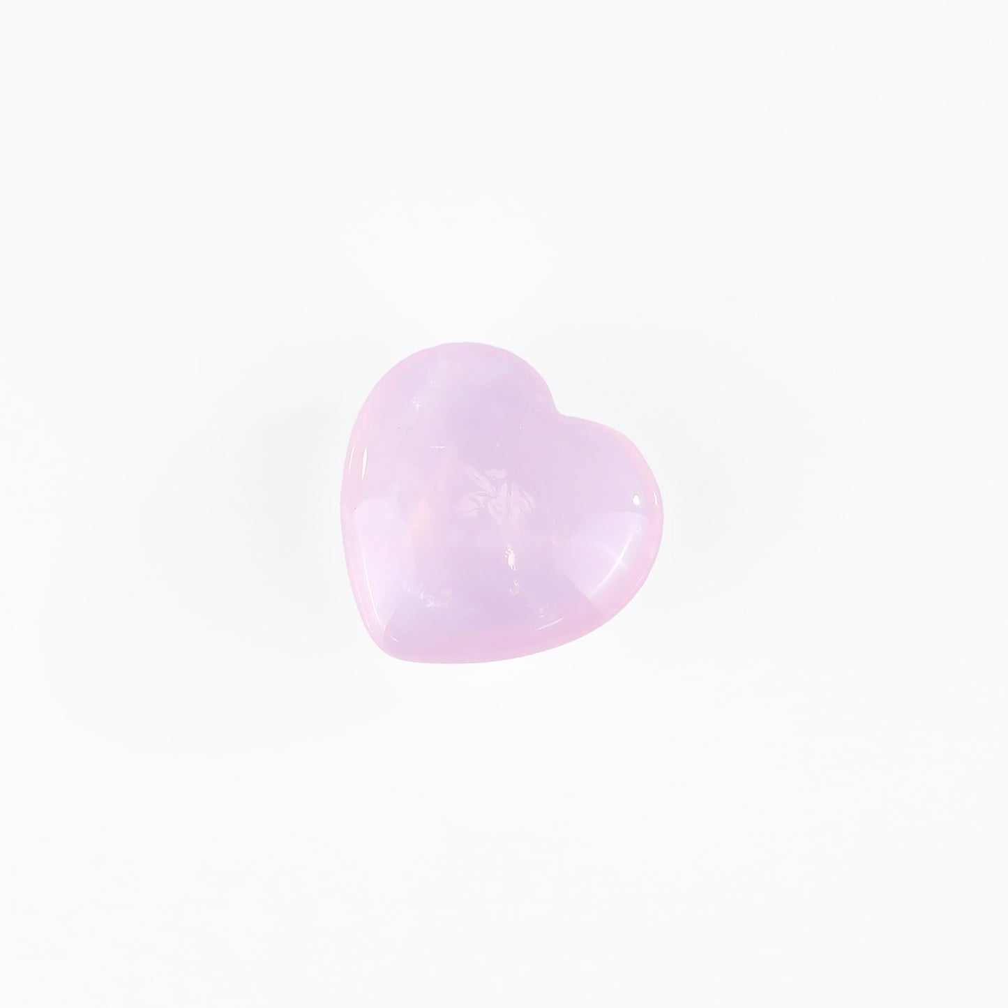 Natural Rose Quartz Hand Carved Crystal Heart