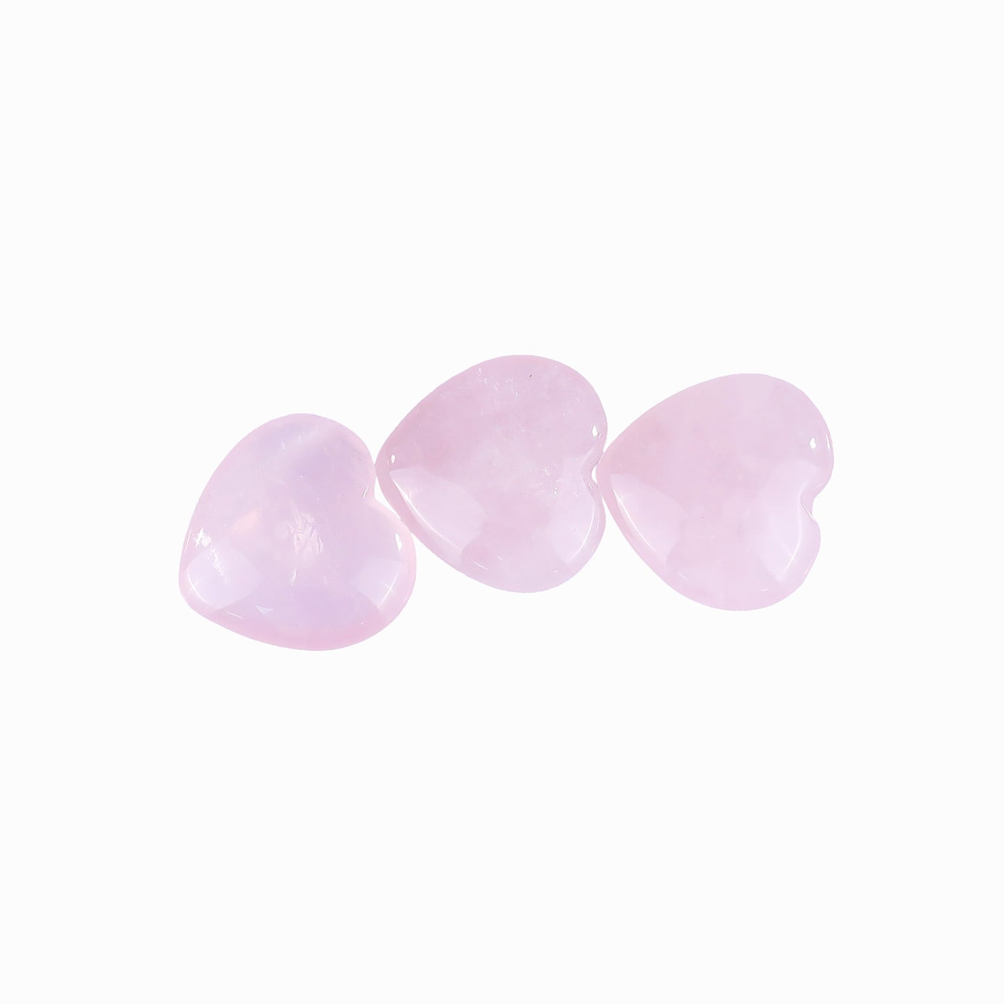 Natural Rose Quartz Hand Carved Crystal Heart