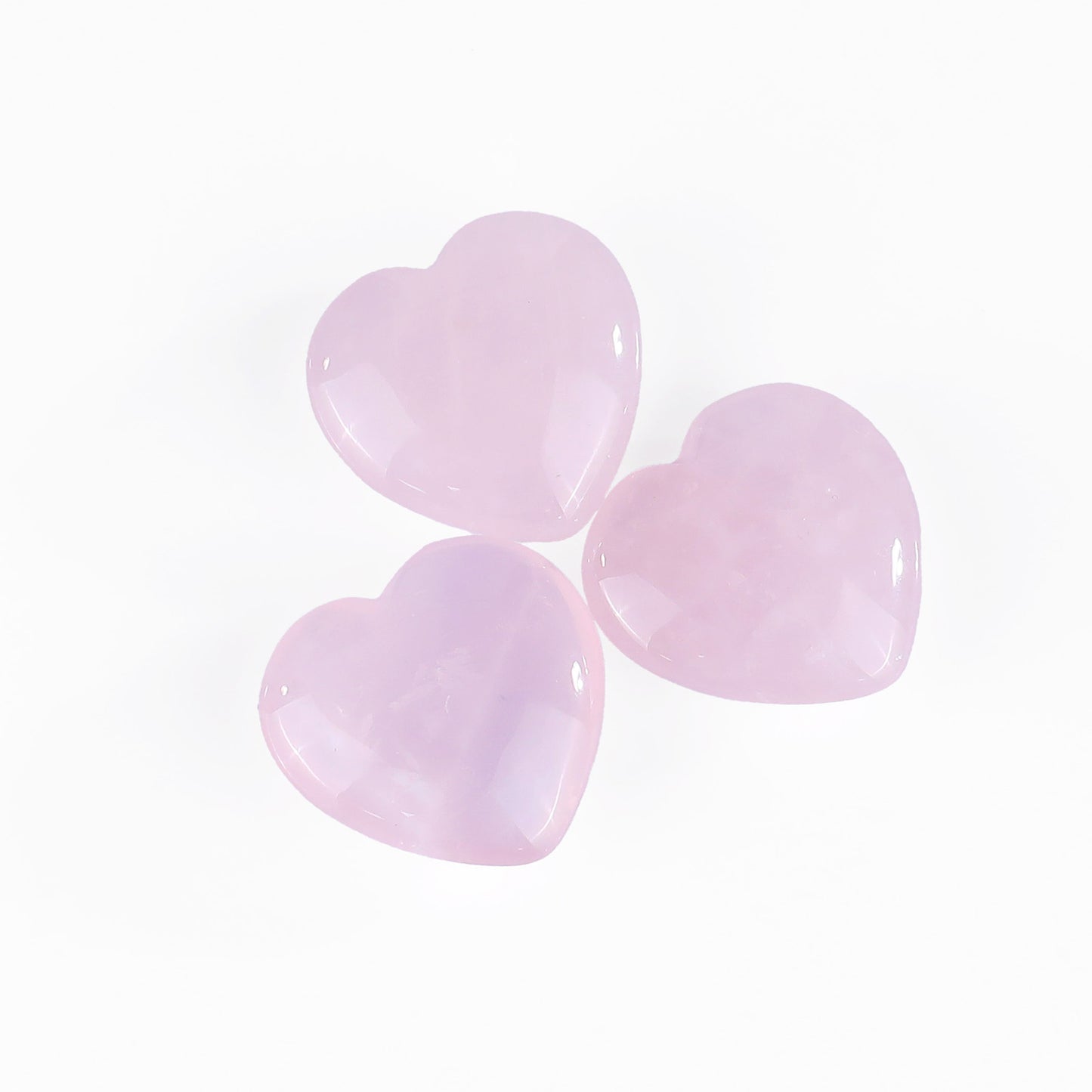 Natural Rose Quartz Hand Carved Crystal Heart
