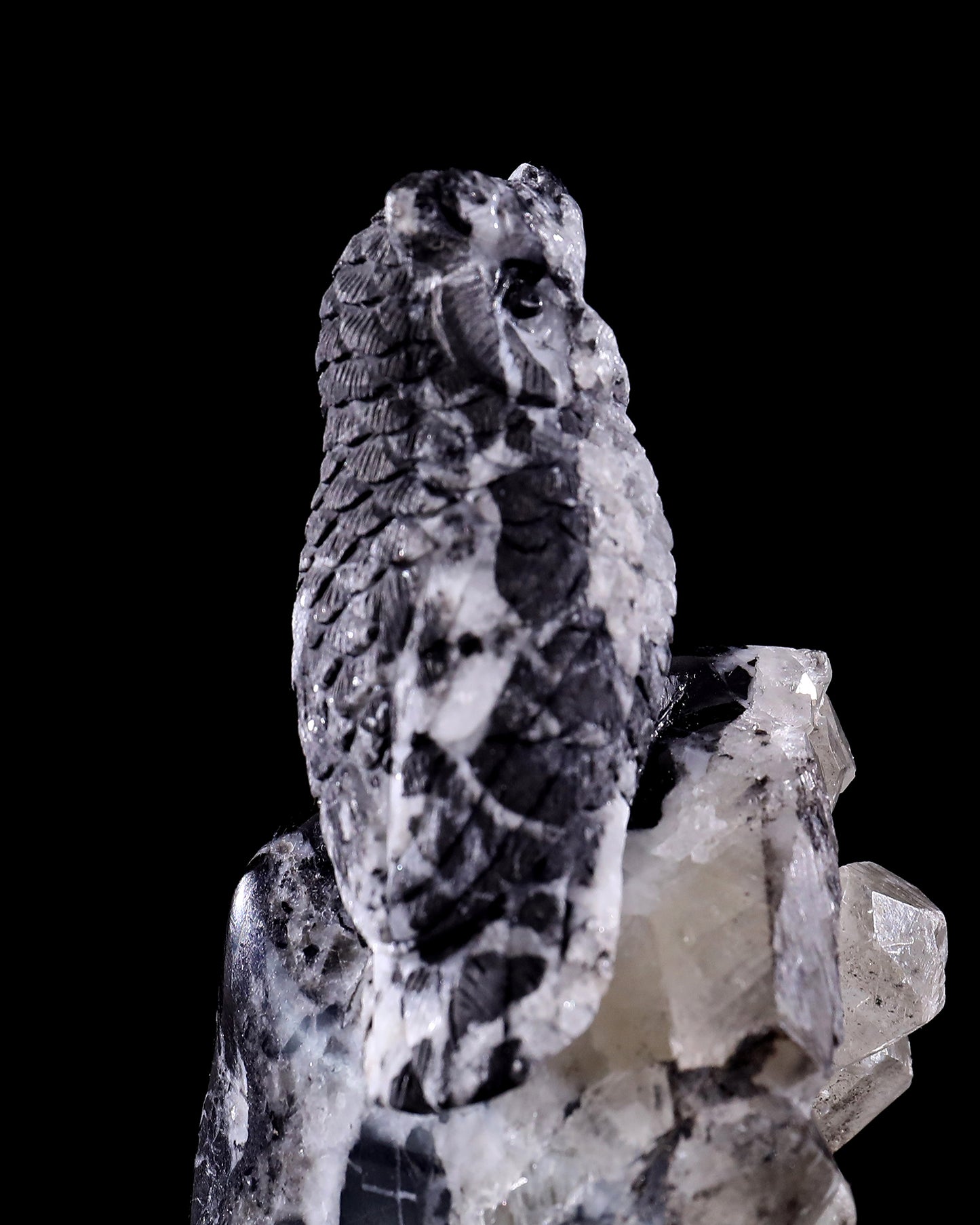 Natural Quartz Rock Druse Hand Carved Crystal Owl Sculpture Dedicated Link For Checkout