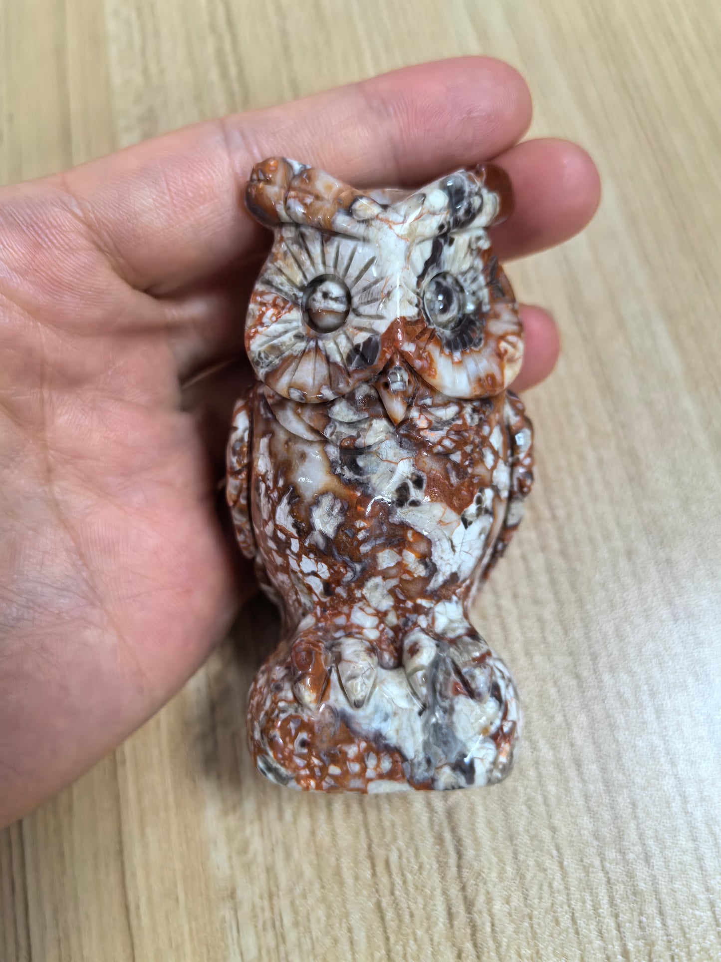 Natural Quartz Rock Druse Hand Carved Crystal Owl Sculpture Dedicated Link For Checkout