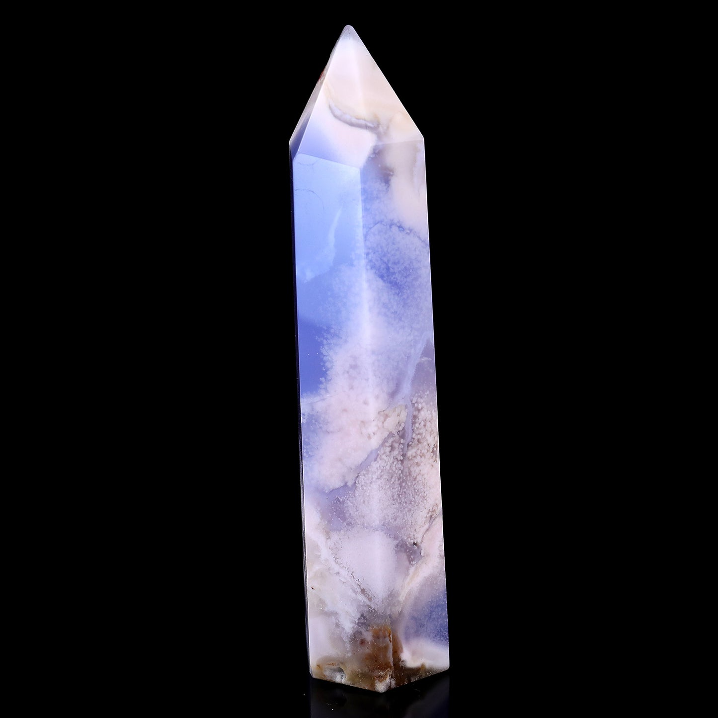 150mm Blue Chalcedony Hand Carved Crystal Point Crystallumi