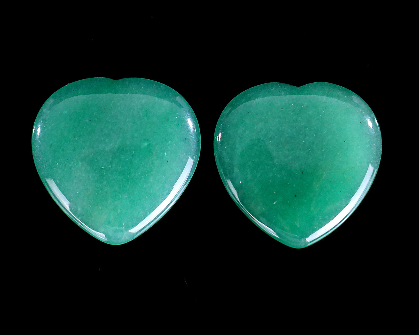 1.5" Green Aventurine Hand Carved Crystal Heart Shape Worry Stone,Massage Tool