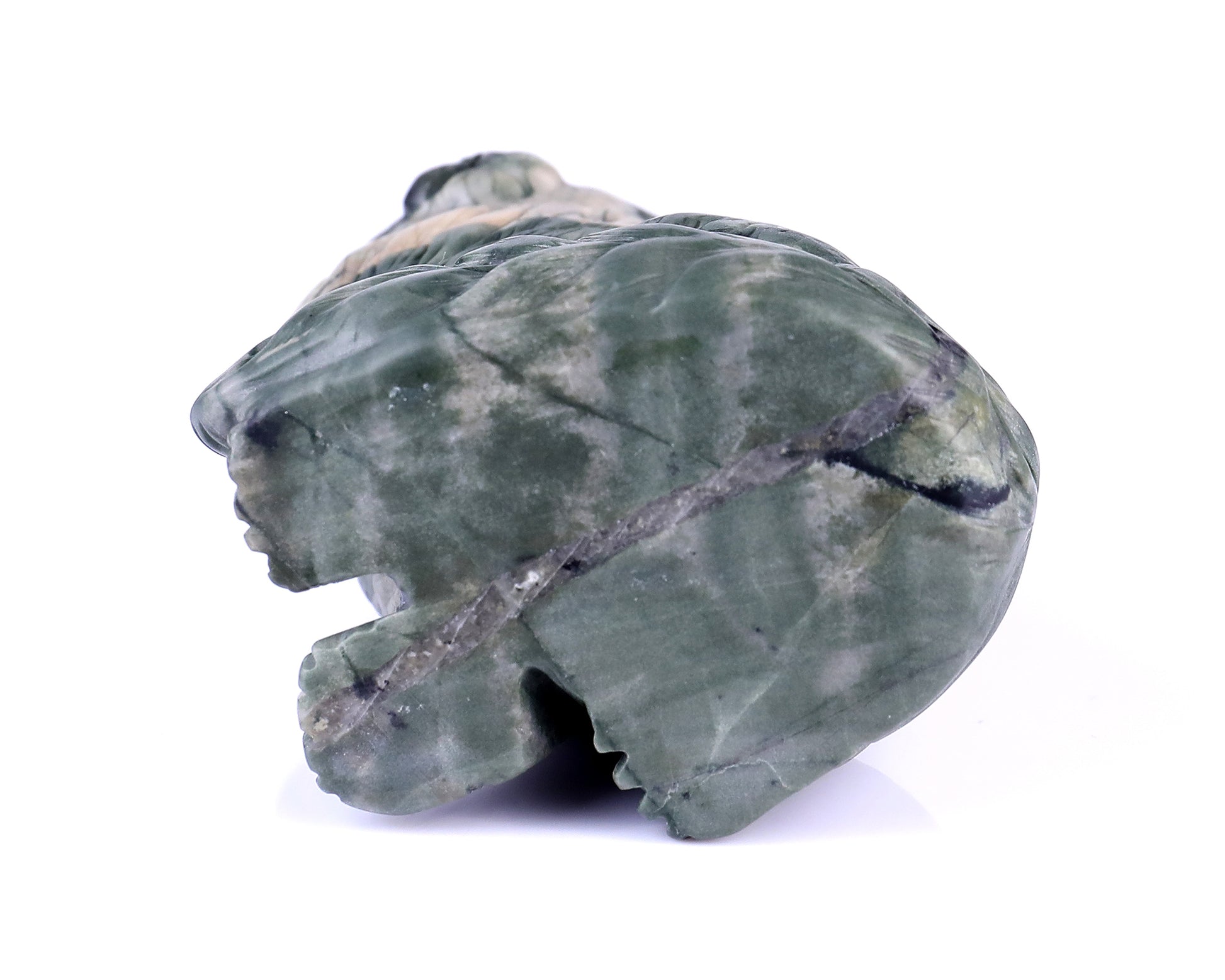 4.1" Jiulong Jade Hand Carved Crystal Persian Cat Sculpture Crystallumi
