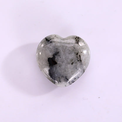 Natural Labradorite Hand Carved Crystal Heart