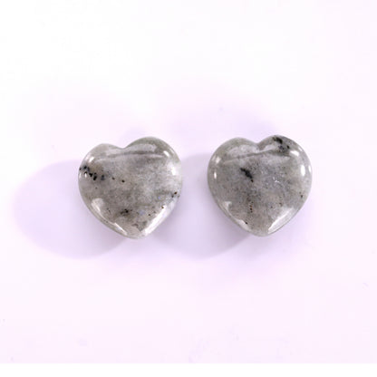 Natural Labradorite Hand Carved Crystal Heart
