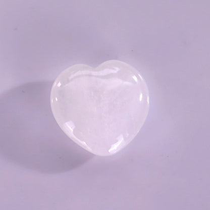 Natural Angolan Quartz Rock Hand Carved Crystal Heart