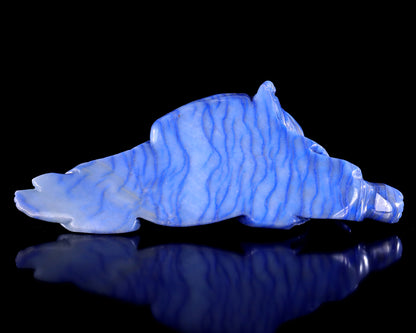 10" Blue Aventurine Hand Carved Crystal Buddha Sculpture