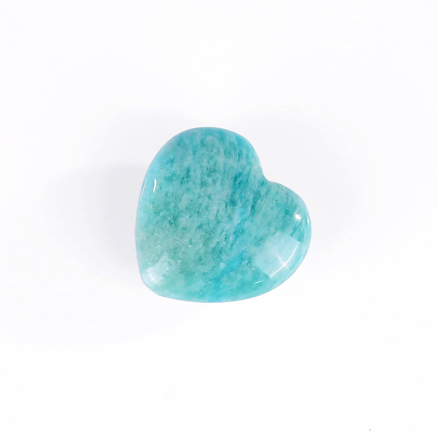 Natural Amazonite Hand Carved Crystal Heart