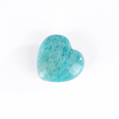 Natural Amazonite Hand Carved Crystal Heart