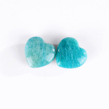 Natural Amazonite Hand Carved Crystal Heart