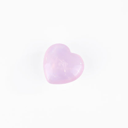 Natural Rose Quartz Hand Carved Crystal Heart