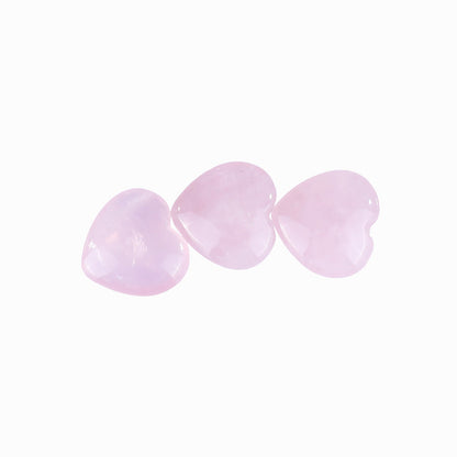 Natural Rose Quartz Hand Carved Crystal Heart