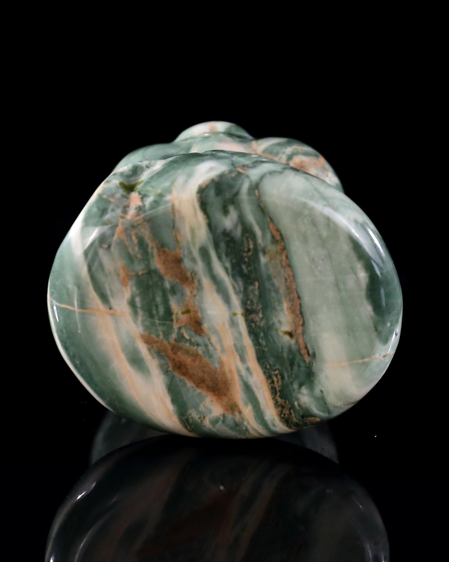 2.4" Jiulong Jade Hand Carved Crystal Baby Snake Sculpture 6